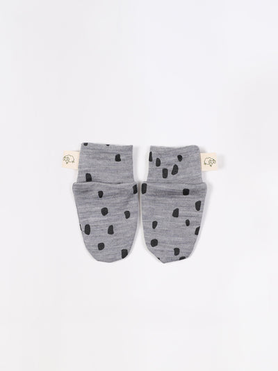 mokopuna scratch mittens in merino with foldable cuffs in size NB_confetti