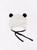 mokopuna beanie in merino with ear flaps and ties in size 2-4yrs_lily