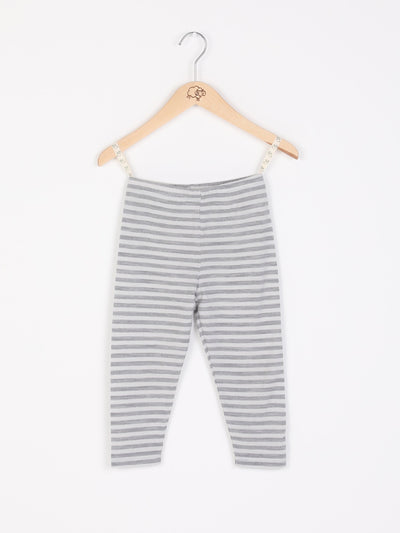 mokopuna leggings in merino with elastic waistband in size 000_cloudy bay stripe
